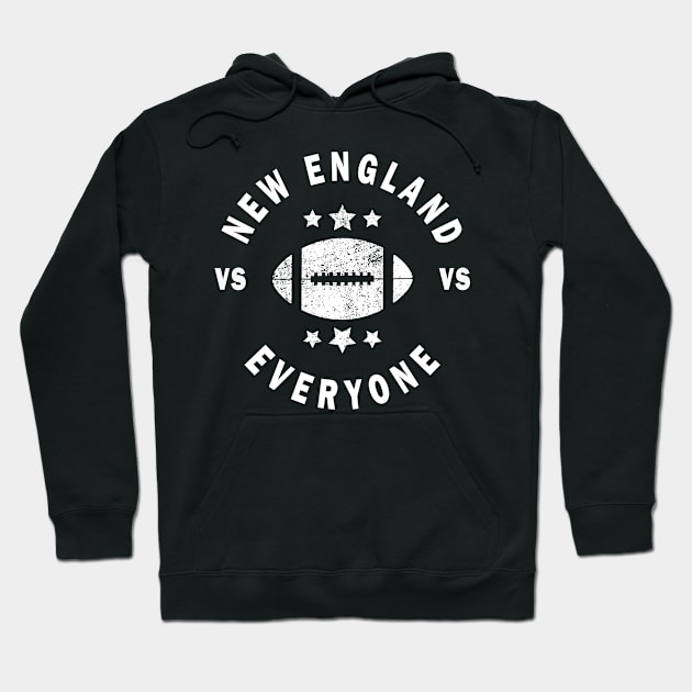 New england vs everyone distressed Hoodie by CMDesign